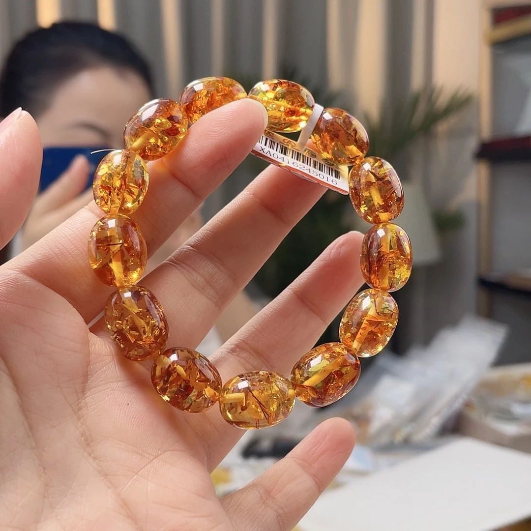 未镶嵌琥珀裸石琥珀手串