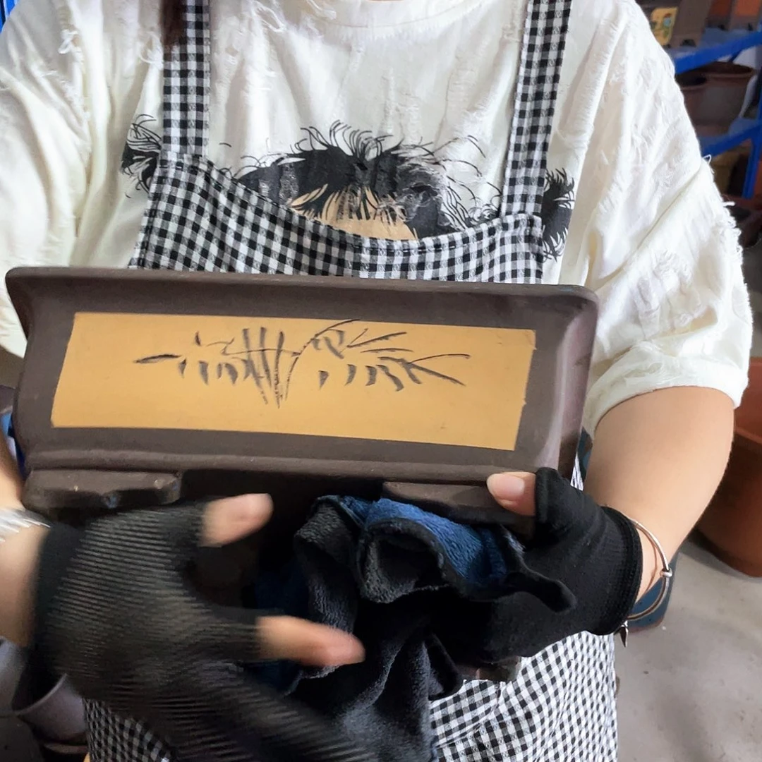 宜兴紫砂紫砂花盆32黄马槽