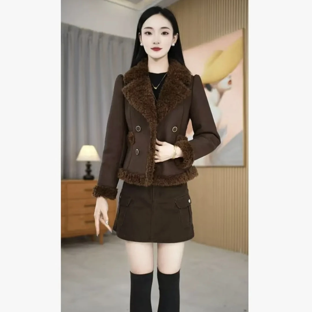 【外套】2025冬季新款时尚显瘦气质优雅休闲通勤保暖女士外套