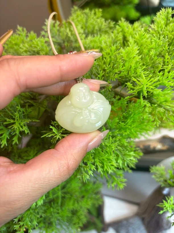 【30mm抱抱佛】青黄首饰吊坠挂件礼品文化创意