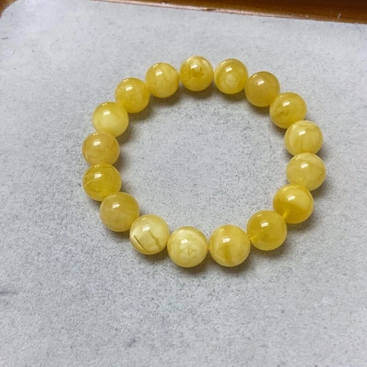 蜜蜡未镶嵌裸石手串