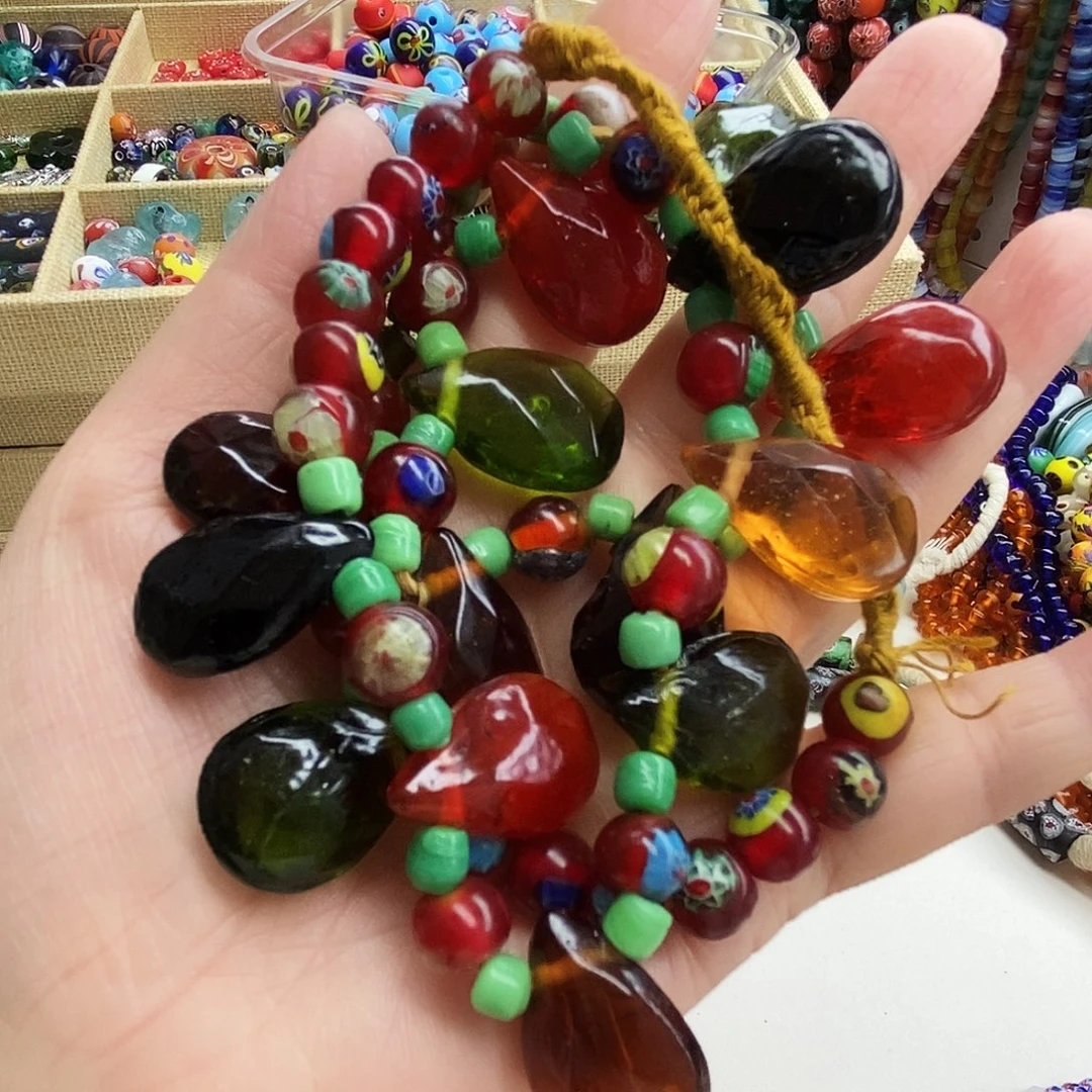 颈饰琉璃尼泊尔大水滴124