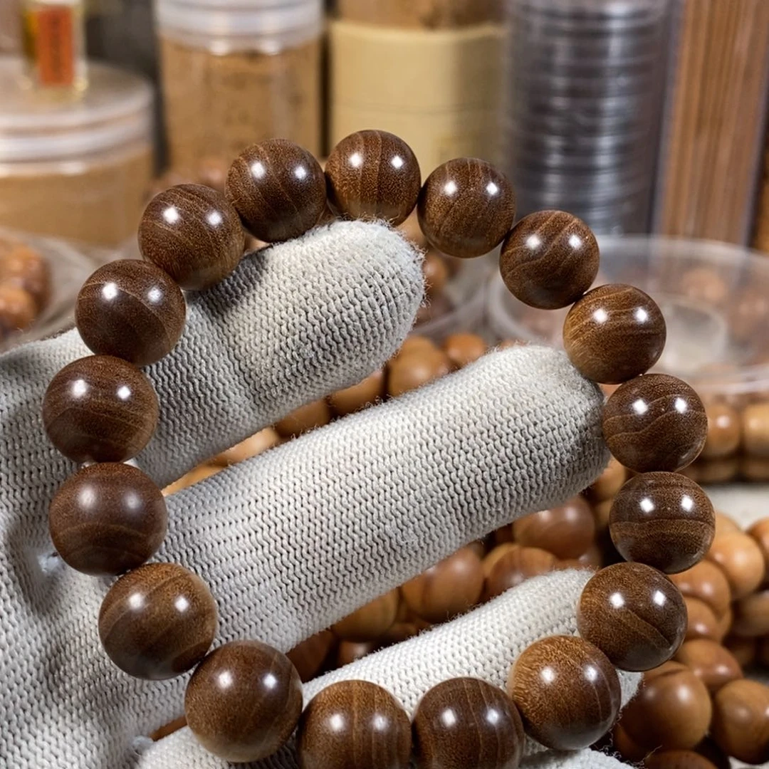 檀香木手串/手链若****野1.2横纹高货 迈索尔