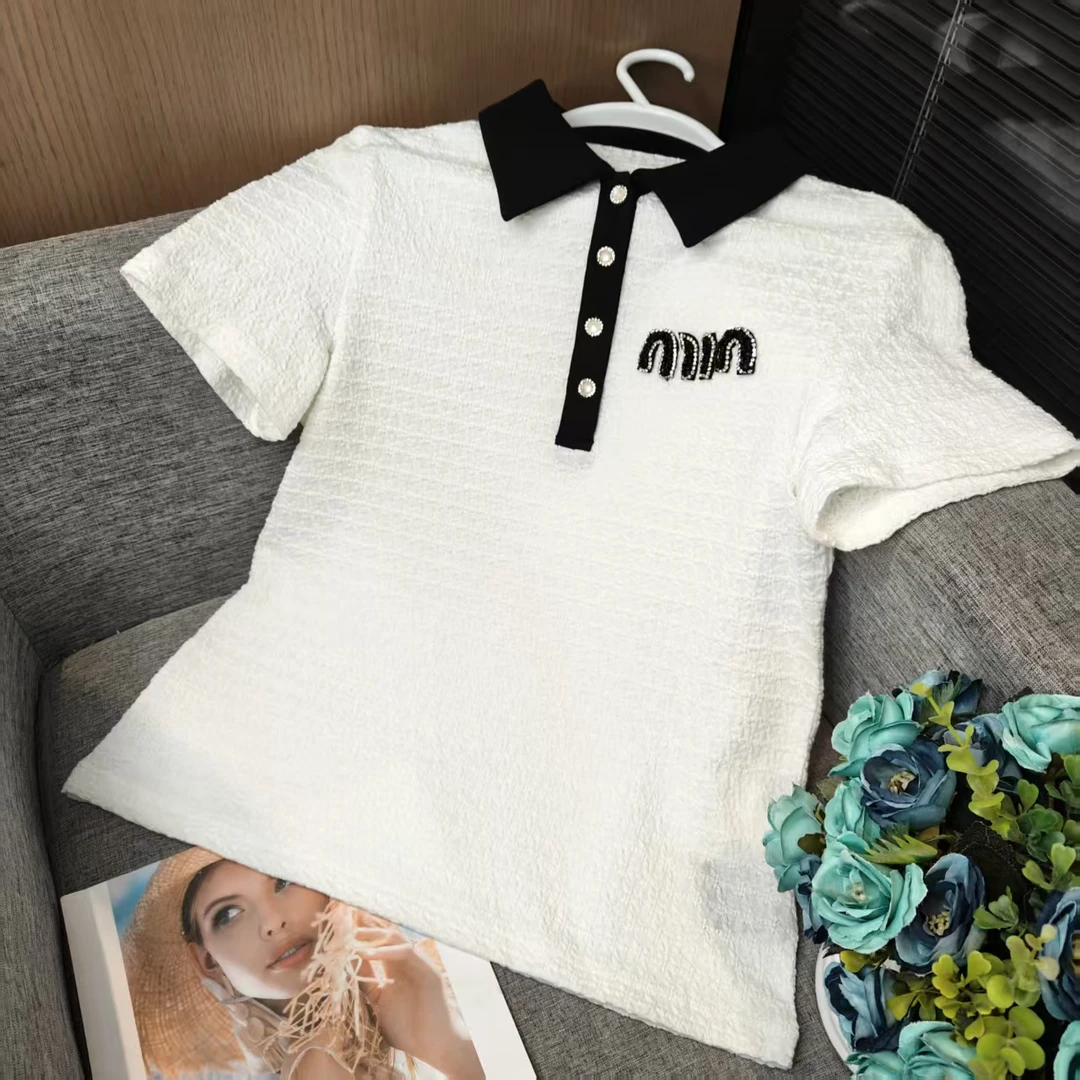 新款百搭轻奢短袖上衣女G50238