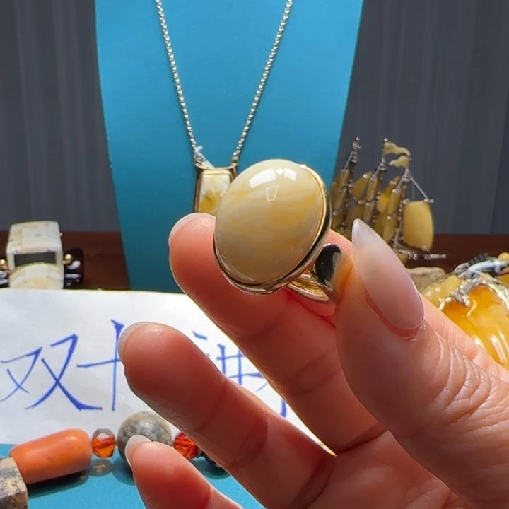 琥珀未镶嵌手链波兰设计款琥珀蜜蜡