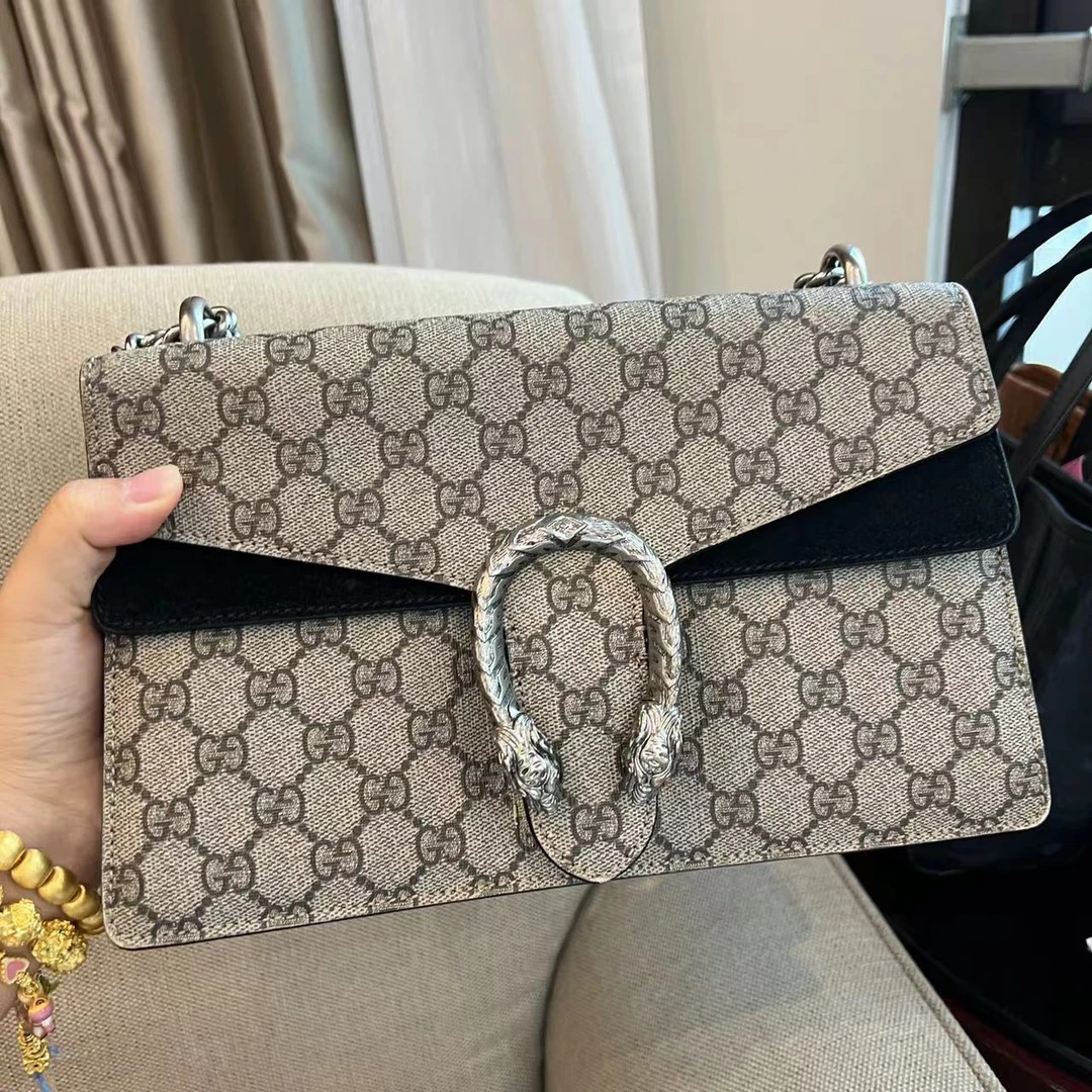 95新 GUCCI/古驰 A1298/Gucci酒神包中号单肩