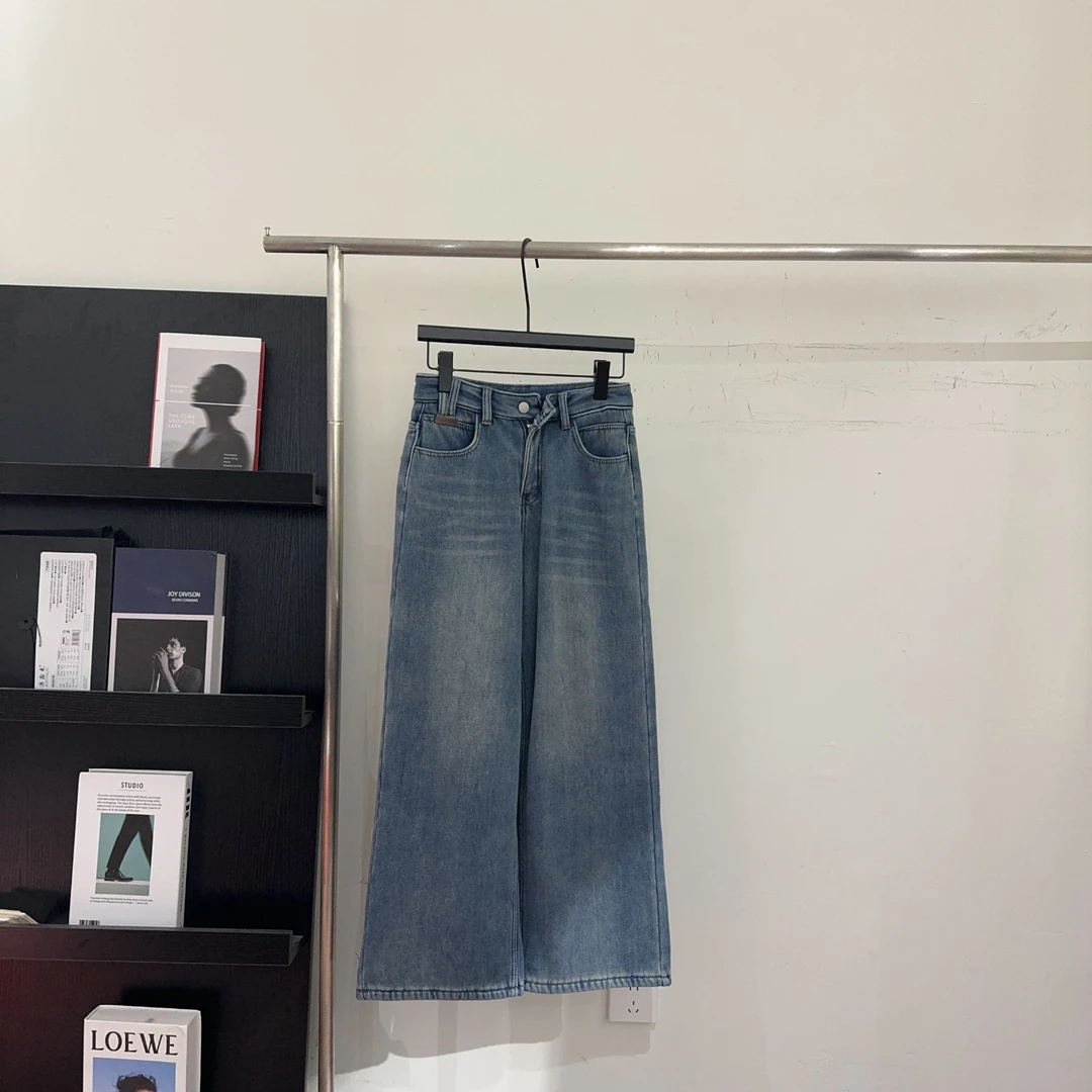 【ARONG阿荣家】冬季反差色加绒直筒裤-00210-怀旧色-SML-XL-无