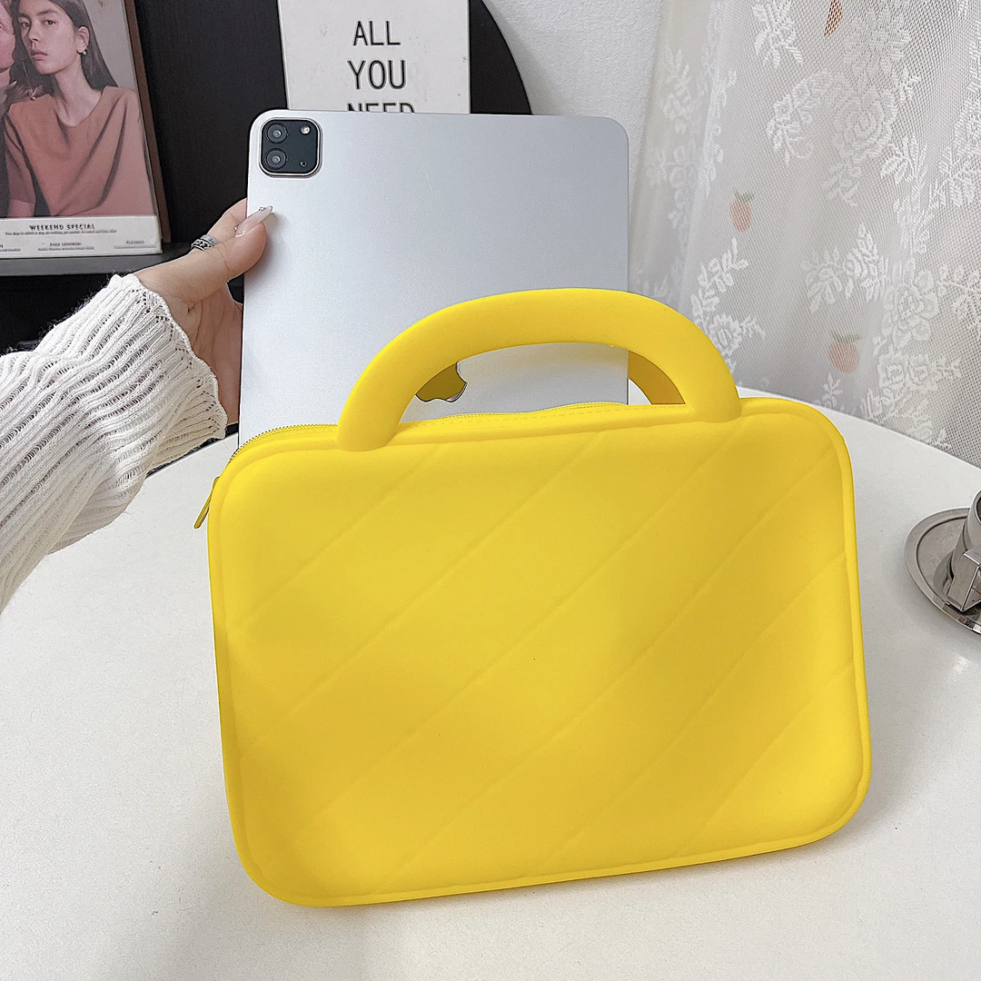 11英寸手提软硅胶收纳包iPad华为荣耀OPPO联想VIVO小米三星拉链包