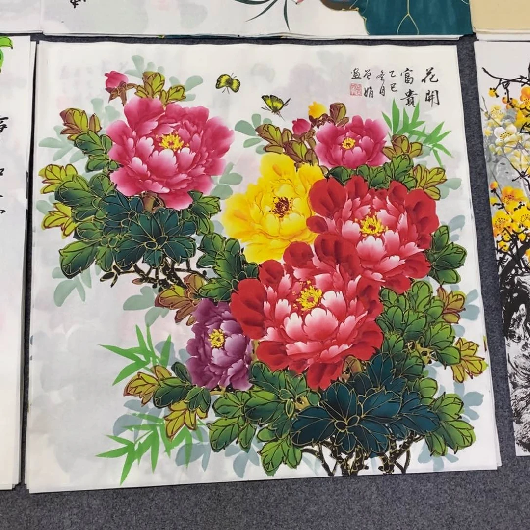 国画尺寸70✖️70斗方精品手绘画