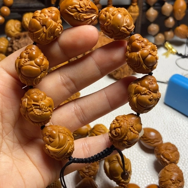 【闪购商品】橄榄核手串/手链瑞兽财神1.9