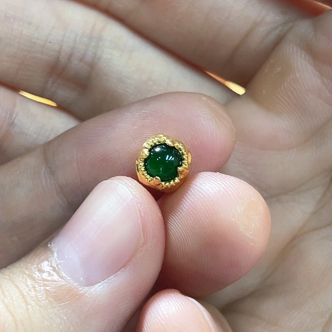 翡翠挂件18K金镶嵌U**53