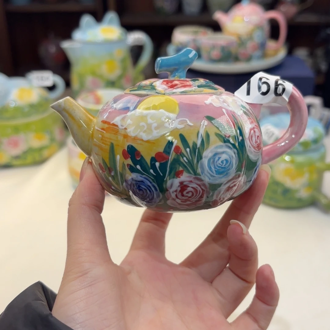 景德镇手绘高温釉下彩陶瓷茶具