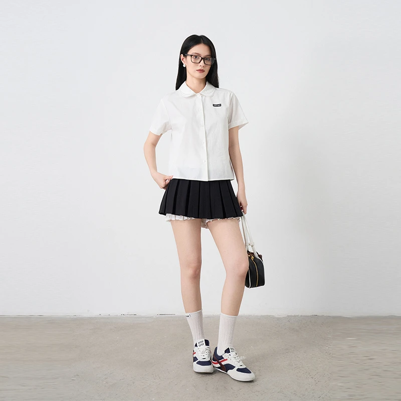 Moprobably李予诺「学校2025」"莱赛尔+棉"学院风短袖衬衫L5255031