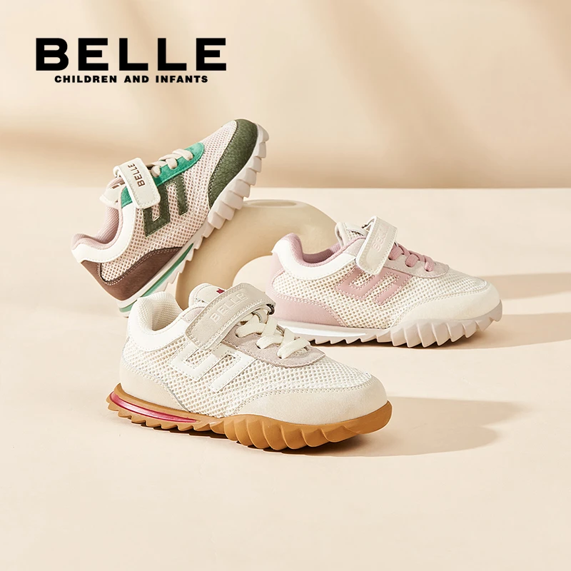 百丽童鞋25春季新品男女中大童时尚运动百搭休闲儿童轻跑鞋LC5127