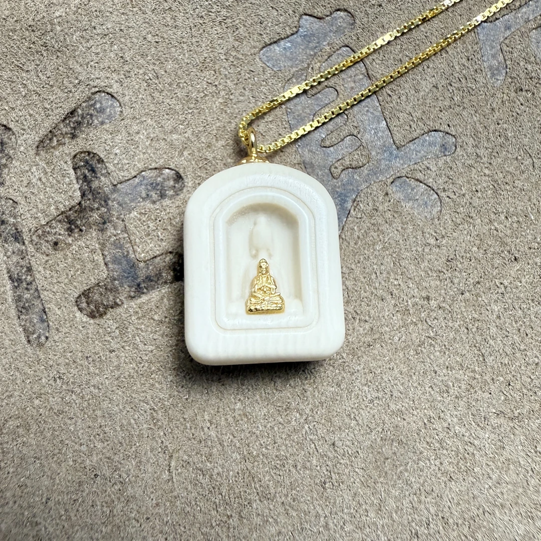 【无相佛】天然猛犸牙雕刻精致简约百搭纯手工百搭精品服配饰