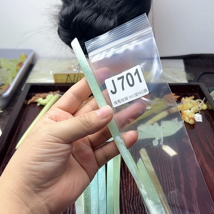 蛇纹石玉发饰合金陌*£