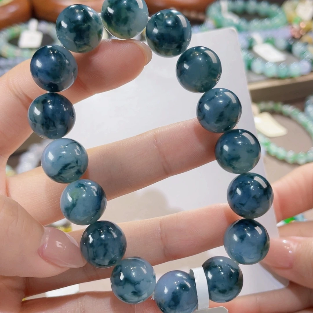 未镶嵌手链翡翠大卡蓝花