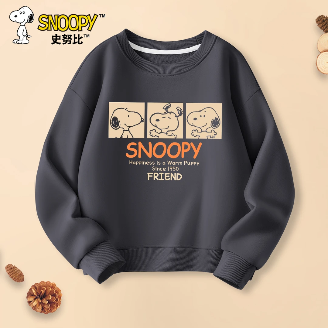 史努比男童卫衣2025新款儿童帅气中大童长袖秋装春秋款休闲风童装