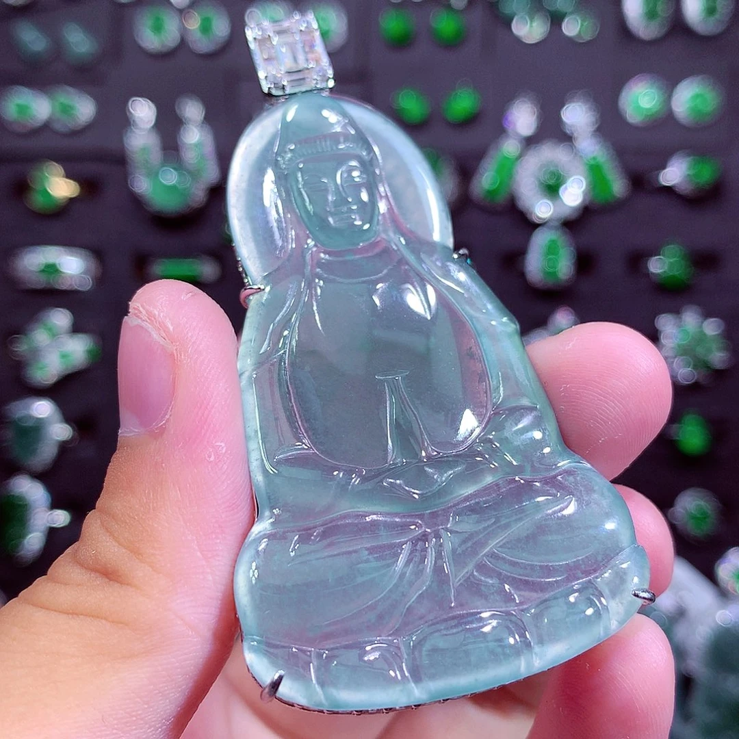 颈饰未镶嵌翡翠天然