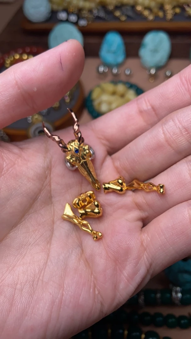 925银银制品 21号羊头套装一套配饰啊啊啊