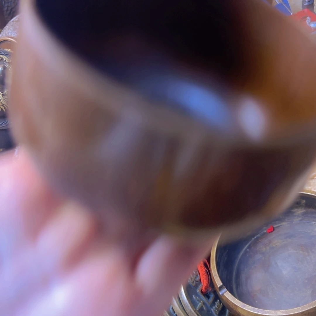 原矿风磨铜钵盂一个