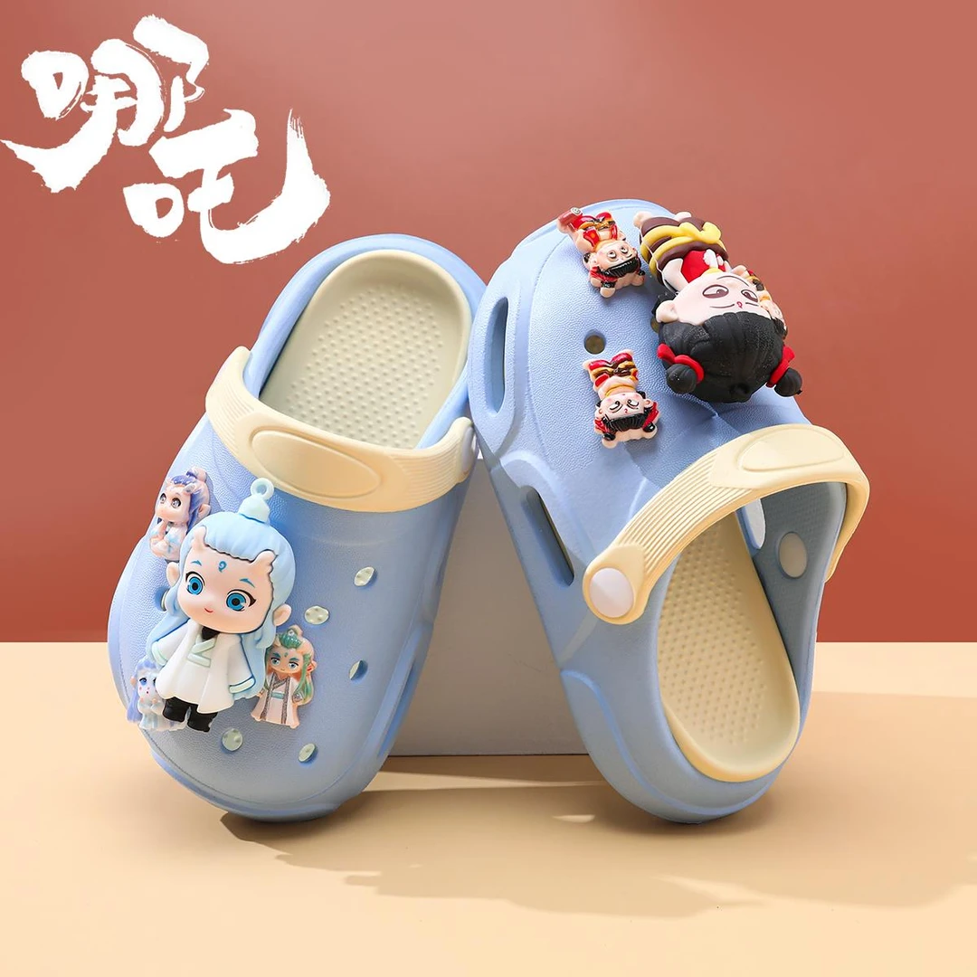 哪吒敖丙魔童儿童洞洞鞋男童拖鞋夏季软底凉拖鞋防滑凉鞋女童沙滩