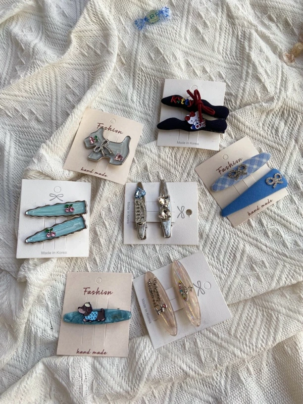 简约鸭嘴夹少女风网红时尚边夹女复古港风森系发夹