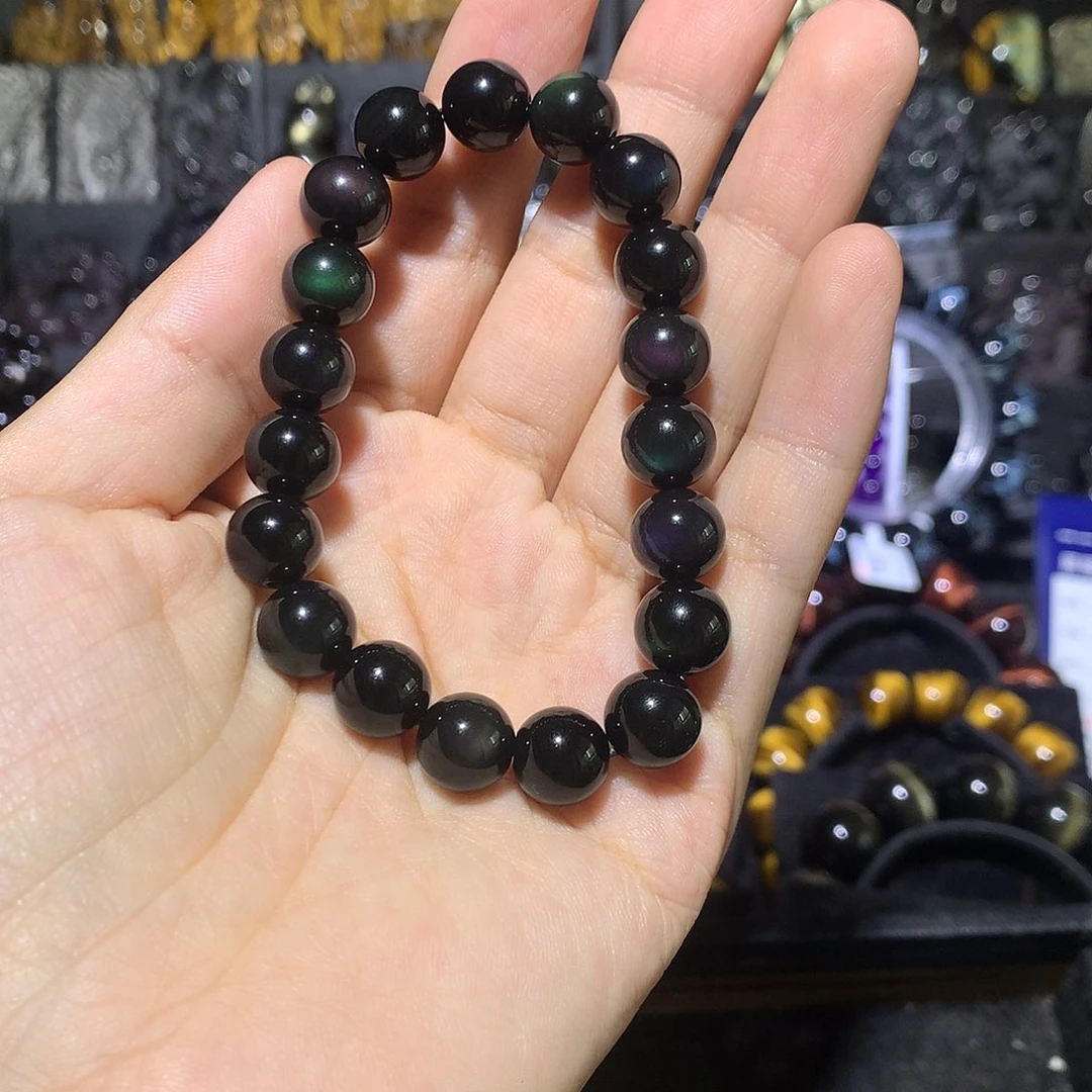 未镶嵌黑曜岩手链r****常