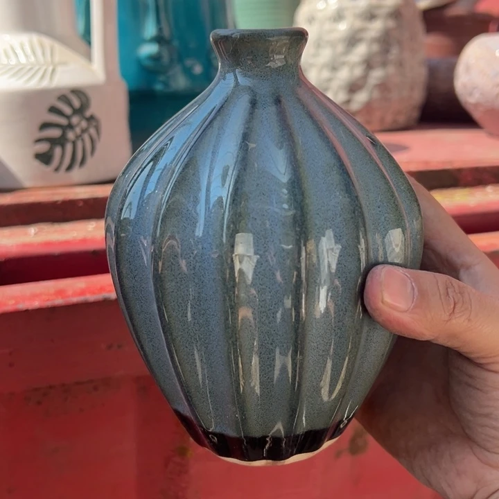 陶瓷花瓶摆件外贸出口（微瑕）高14口2公分