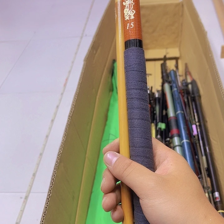 野****头中古鱼竿 微瑕一物一拍 看好下单