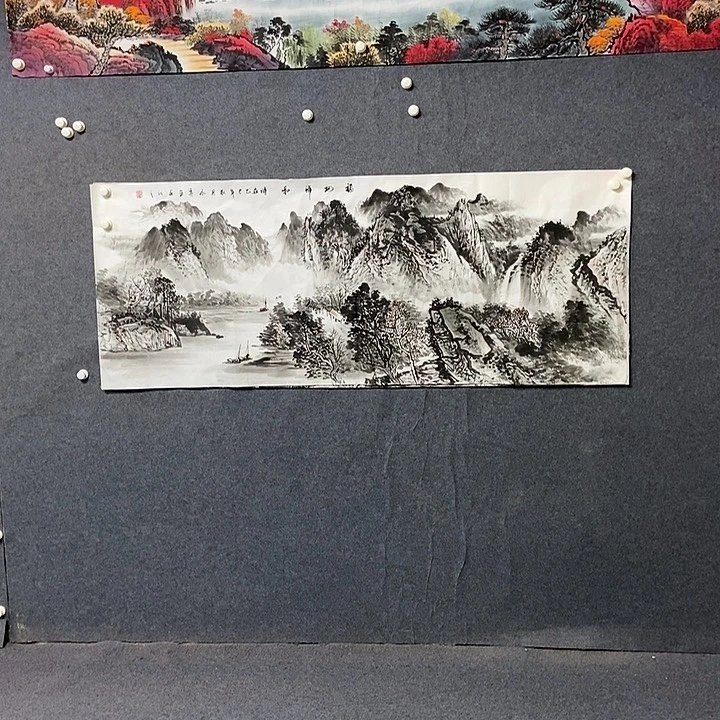 国画小六尺水墨山水一幅