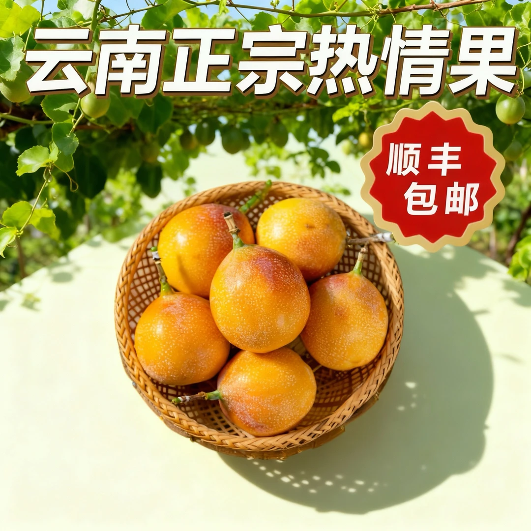 顺丰包邮西双版纳哥伦比亚热情果新鲜特大果当季水果黄金果热情果