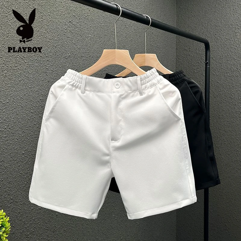 花花公子百搭休闲短裤男款2025新款夏季薄款五分男士潮流直筒中裤