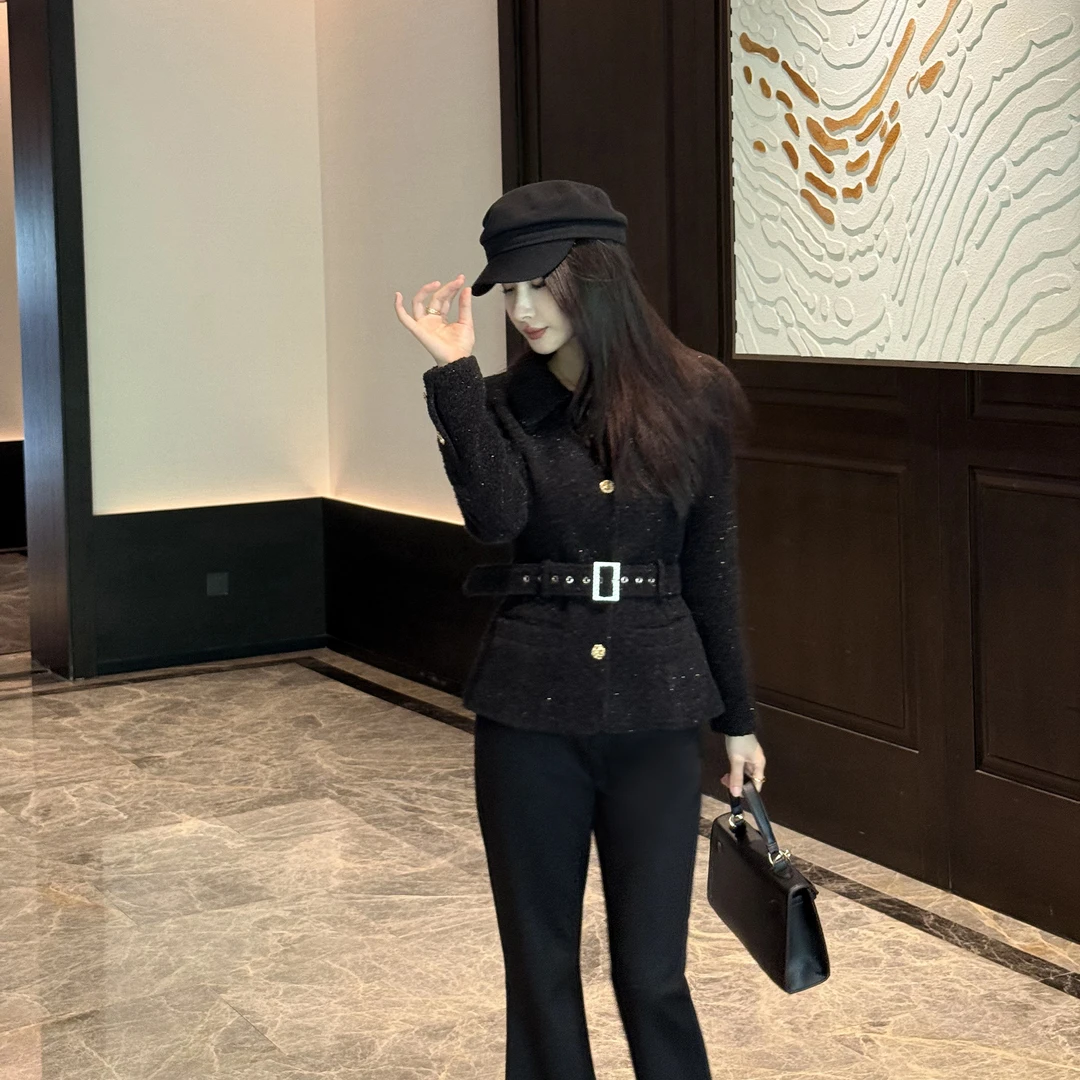 敏敏【菲尼克斯】翻领设计感重工时尚外套女2025秋季新款显瘦上衣