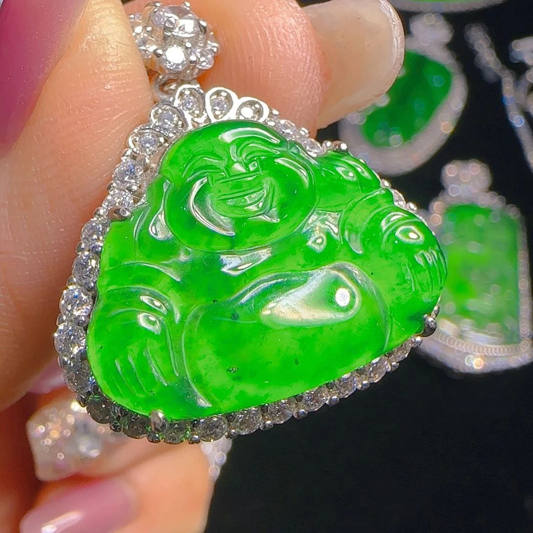 翡翠吊坠(赠链)银S925镶嵌