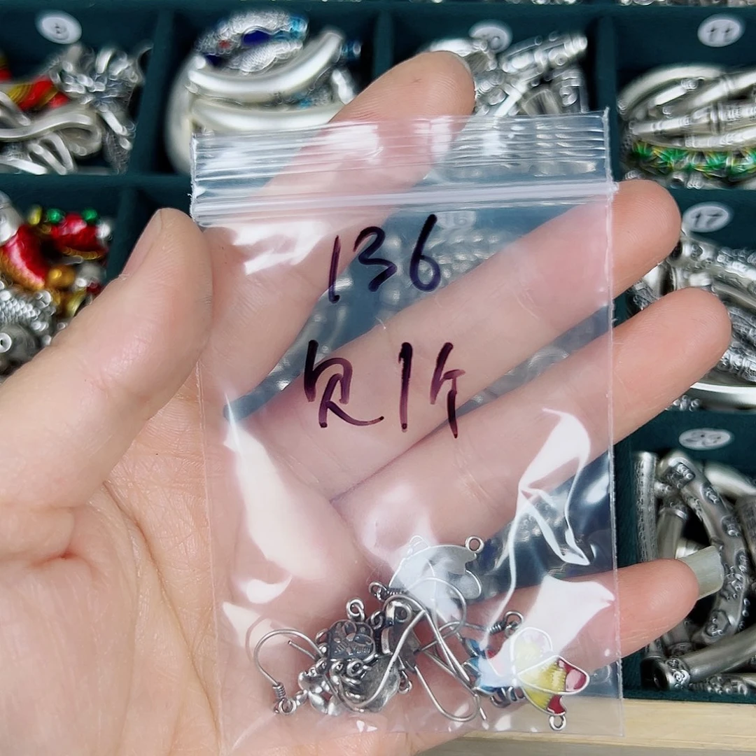 无925银925手工耳钩