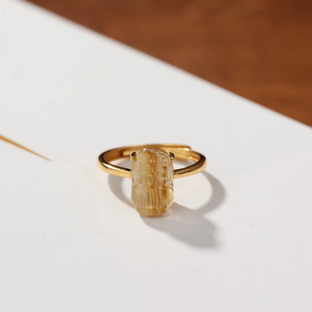 【诗语】金板钛戒指多样性发一  T3-417