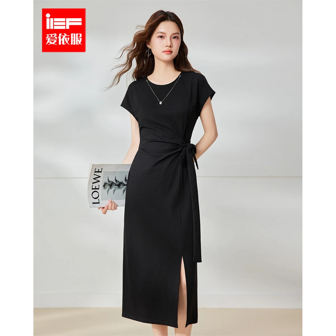 IEF/爱依服连衣裙2025夏季新款韩版成熟优雅气质显瘦连衣长裙