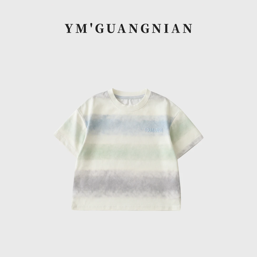 【幼棉光年】夏季男童圆领休闲薄款T恤卡通印花短袖小孩衣服1220920