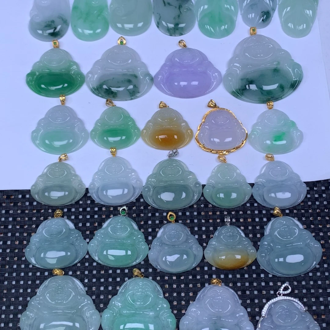 翡翠未镶嵌颈饰天然