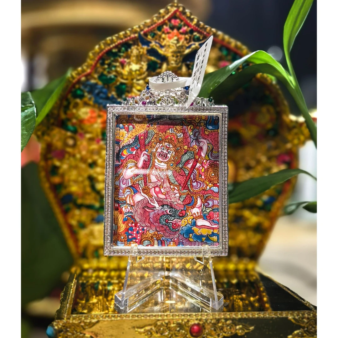 唐卡骑龙白财神   平安健康暴力招米   师傅纯手工亲绘