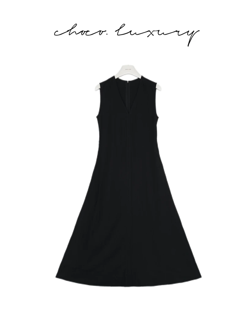 CHOCO【第五大道】收藏系列 V领收腰女神连衣裙 D3216