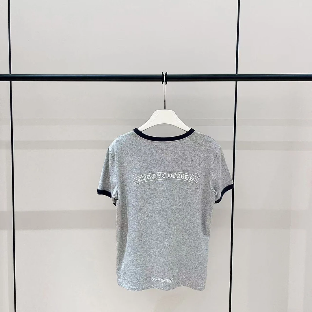 【奕涵推荐】3412苔原诗行 罗罗女士灰色圆领T恤