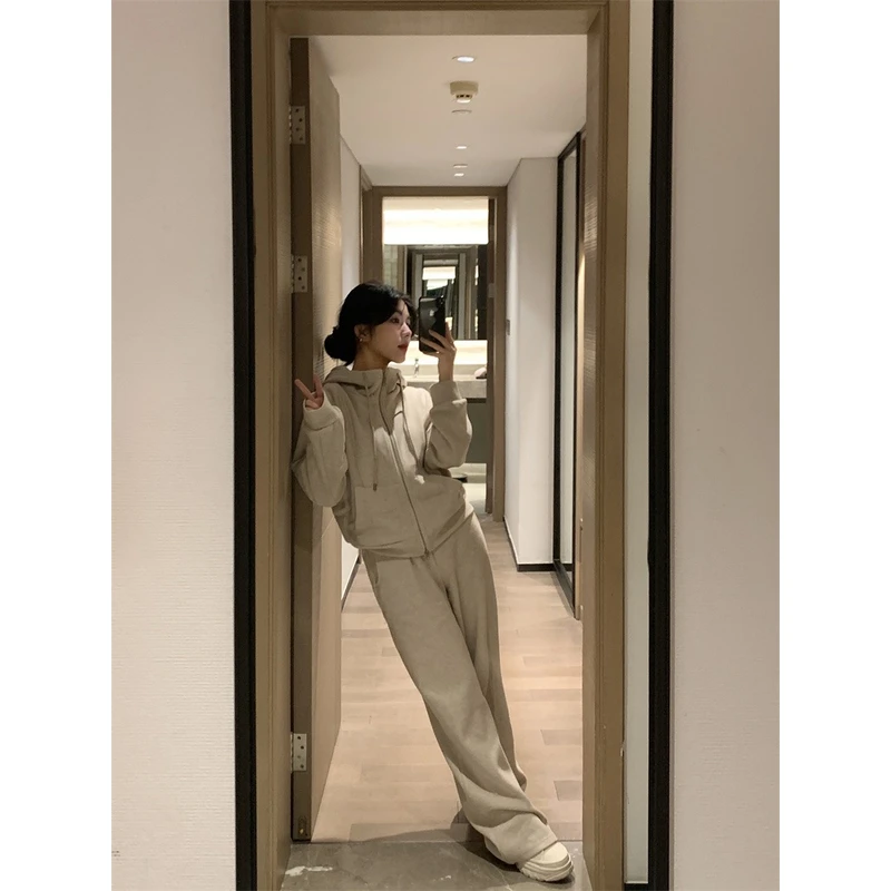 【春款上新】明星同款卫衣套装女新款时尚春款高级感休闲阔腿裤