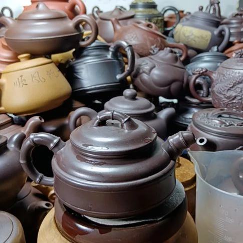 茶壶紫砂宜兴原矿生砂柴烧手工300cc紫砂壶