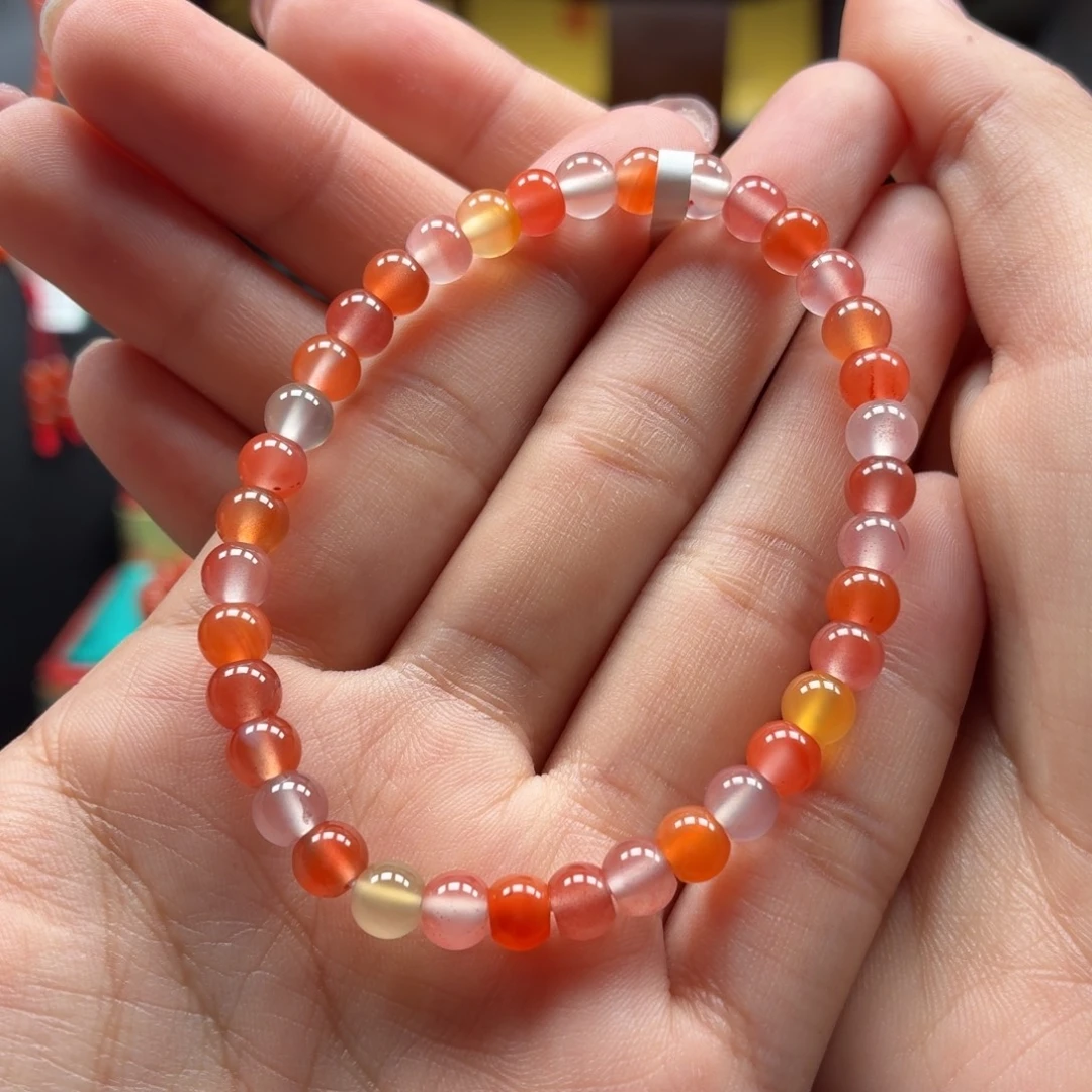 南红玛瑙未镶嵌手串原矿保山南红杨柳多宝手串卡5+