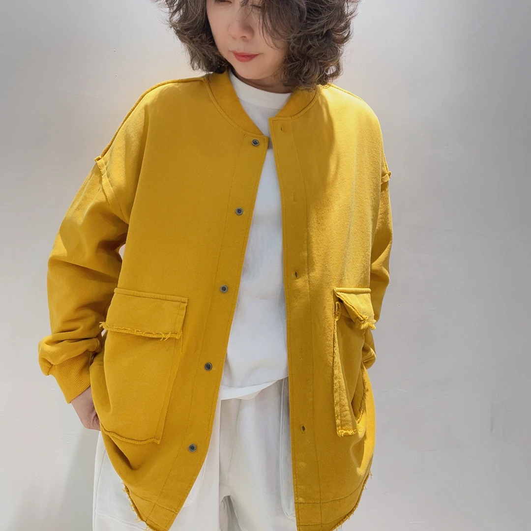 立领开衫圈棉外套女