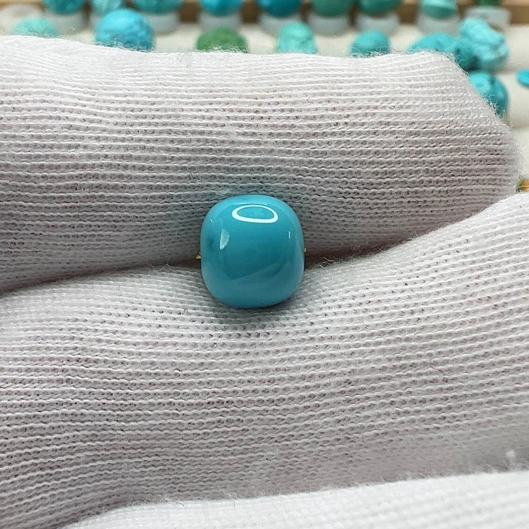 绿松石老型对珠 未镶嵌