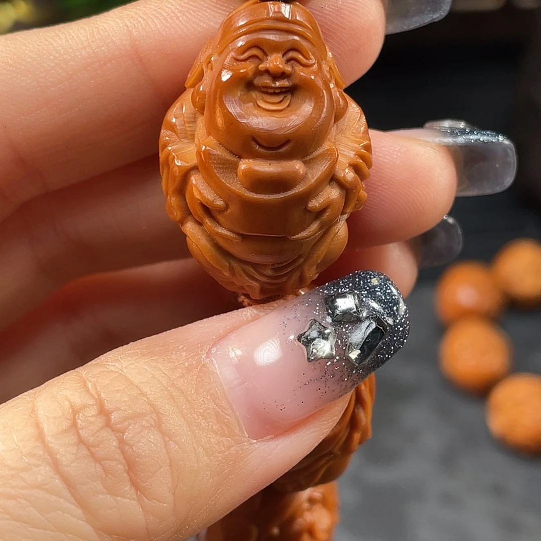 凌***志橄榄核手串/手链苏工财神