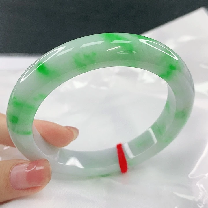 翡翠未镶嵌手镯圈60，03021